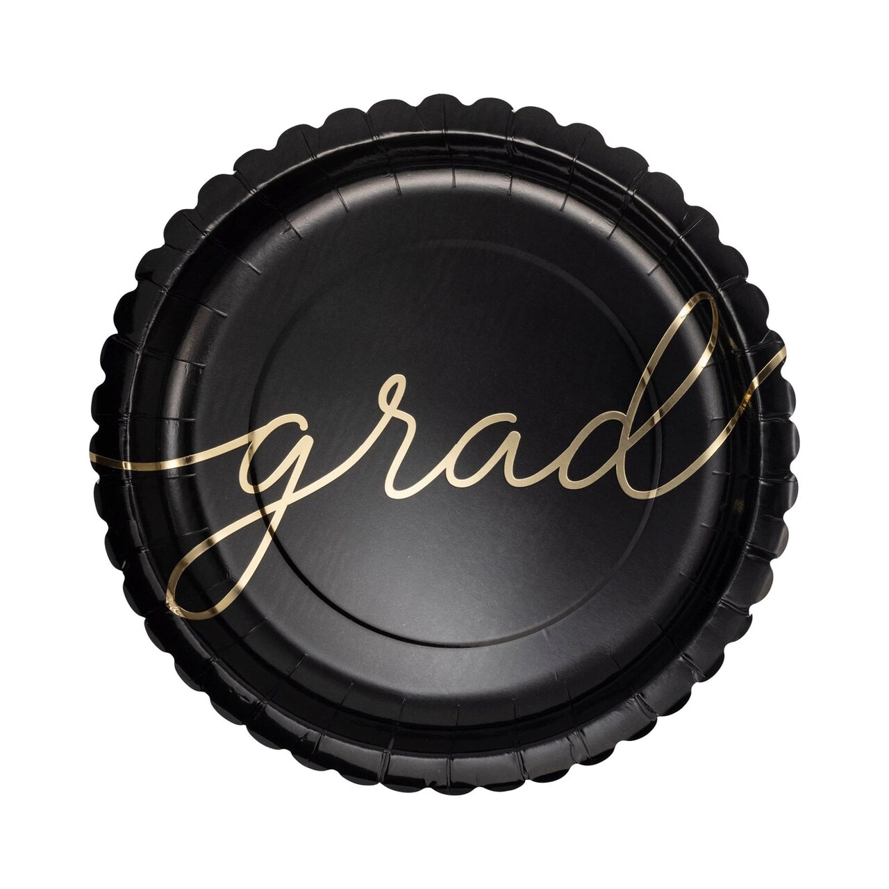 Grad Script Paper Plate | Graduation Party & Celebration Plate